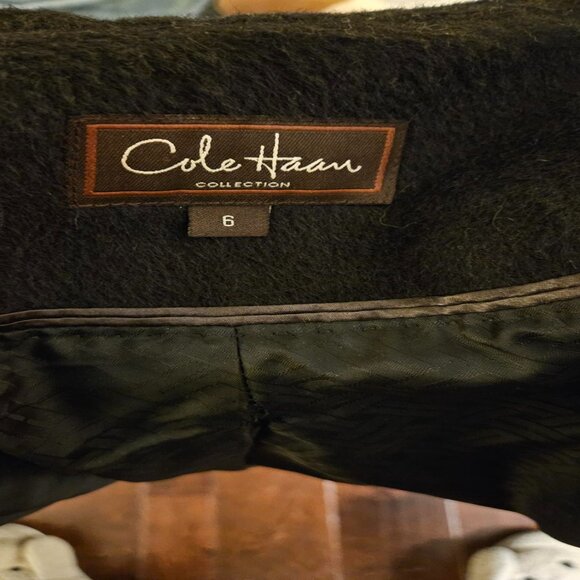 Cole Haan Black Wool Coat - Picture 7 of 9